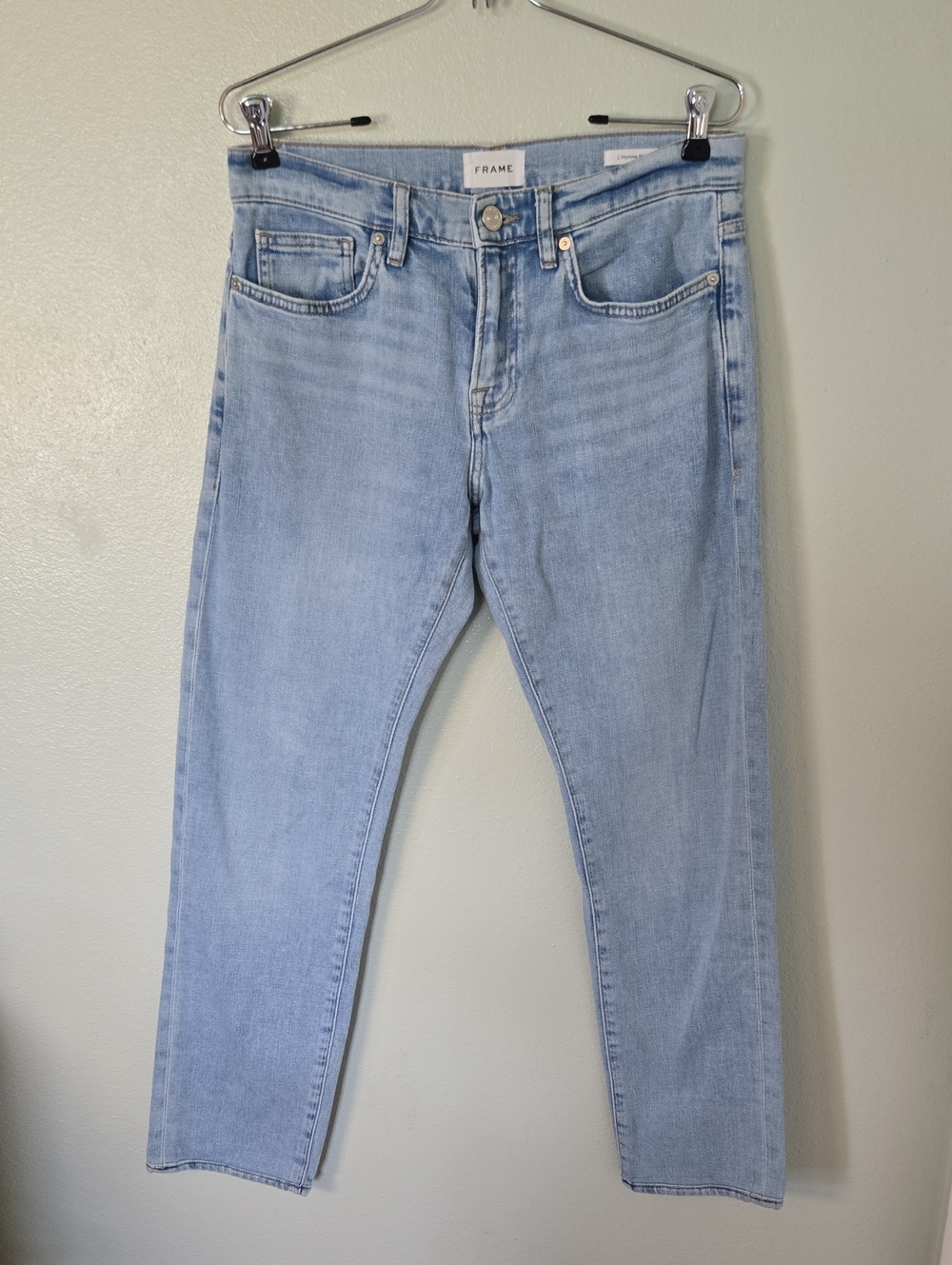 Frame | Light Wash L'Homme Slim Straight Jeans Size 30